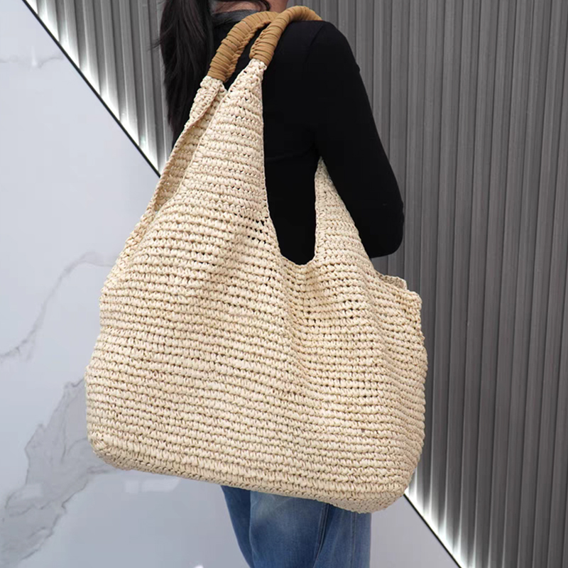 Women'S Raffia Bags - Bolso Tote Hecho a Mano de