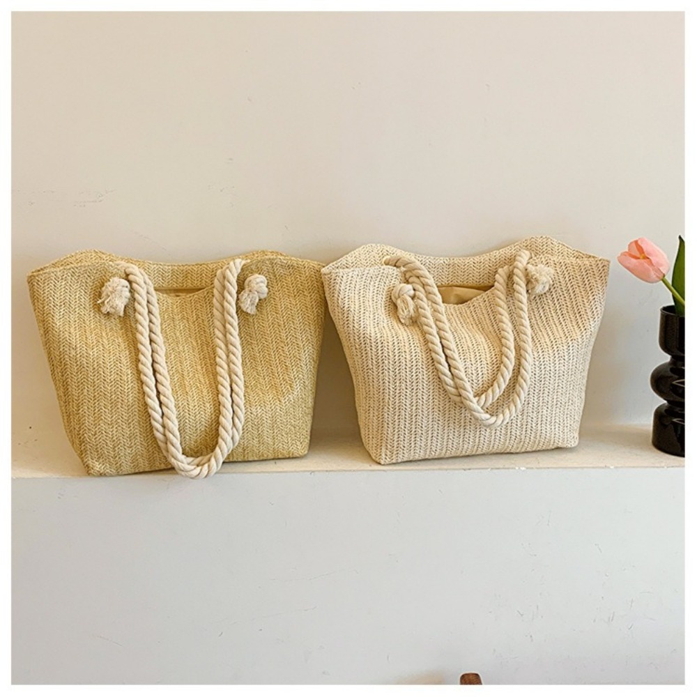 Women'S Raffia Bags - Bolsa de Playa de Verano, Gran