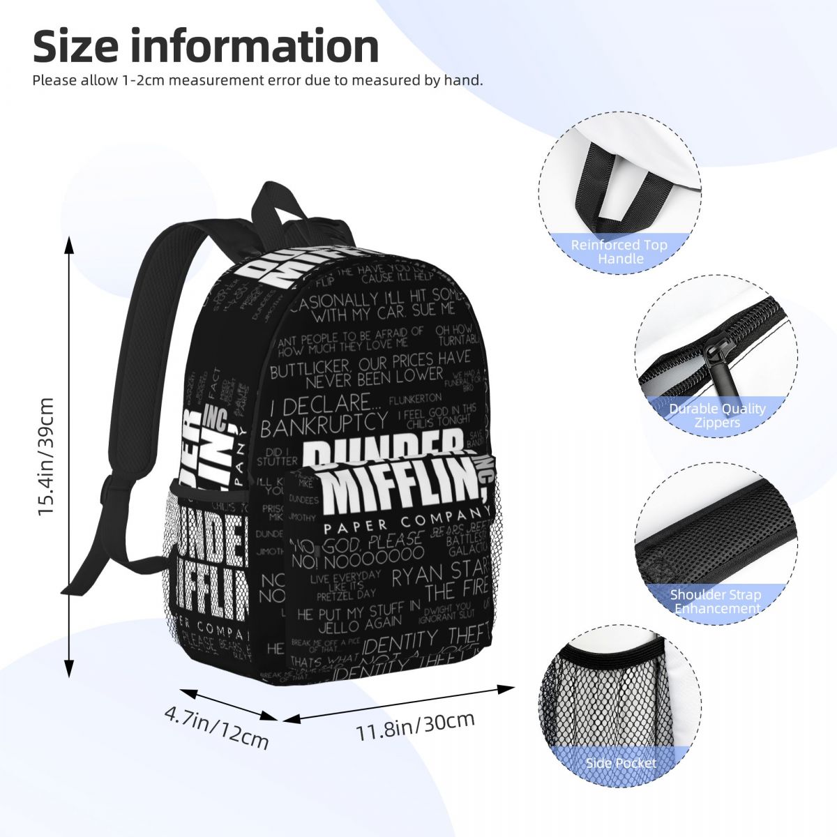 Mochila The Office Quotes Dund - Women Bags Company reseña y precio