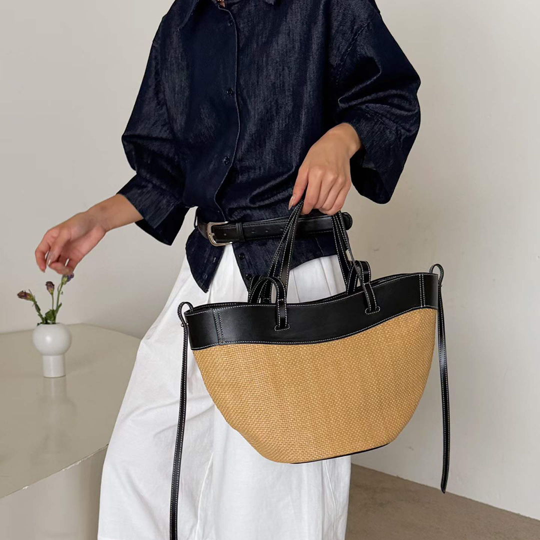 Bolso Tote de Rafia Natural y  - Women'S Raffia Bags reseña y precio